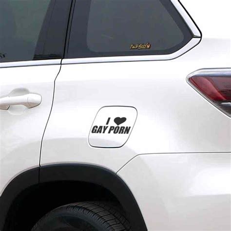 hotmeini 12 5 cm i love gay porn funny prank car stickers jdm drift car window car body vinyl