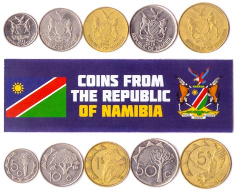 5 Namibian Coins Different Collectible Money From Africa Old Foreign