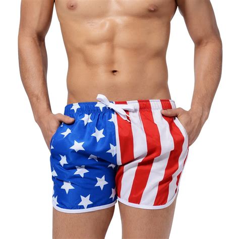 Austinbem Swimming Trunks Man American Flag Swimwear Men Shorts Mens Swimsuit Men Beach Pants