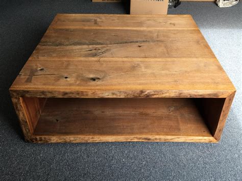 Live edge maple and epoxy table: Raw Edge Wood Slab Square Coffee Table For Sale at 1stDibs