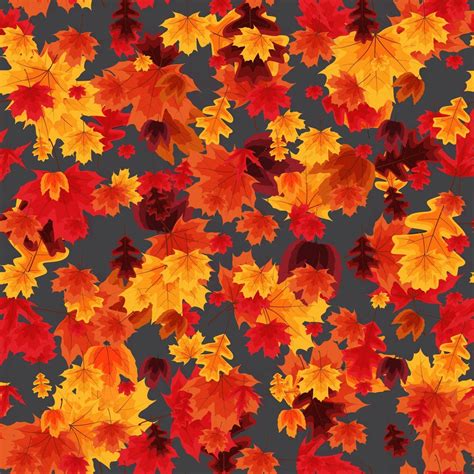 Autumn Leaves Seamless Pattern Background 2462140 Vector Art At Vecteezy