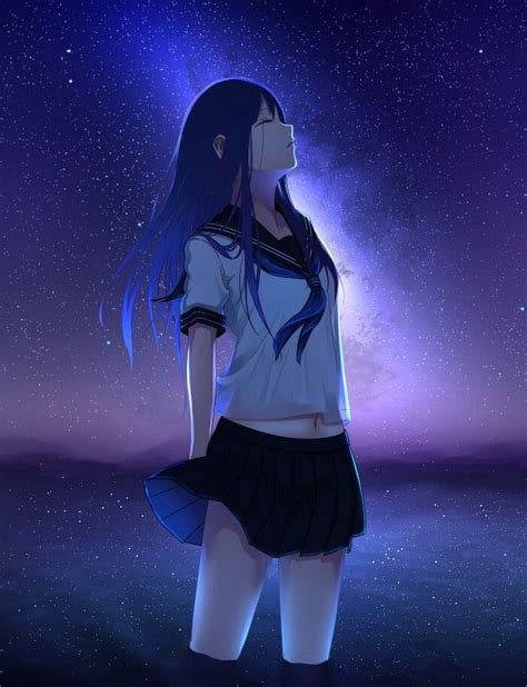 Aesthetic Sad Blue Anime Girls Id Revisi