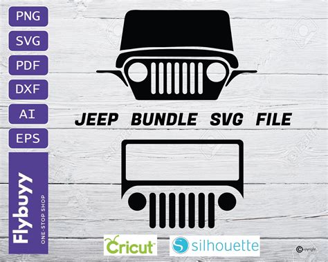 Jeep Grill Bundle Svg Png Pdf Cricut Silhouette Cricut Etsy