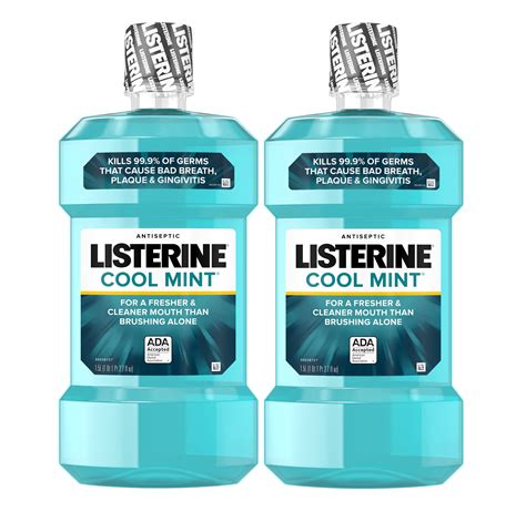 buy listerine antiseptic mouthwash cool mint 1 5 l 2 count online at lowest price in ubuy