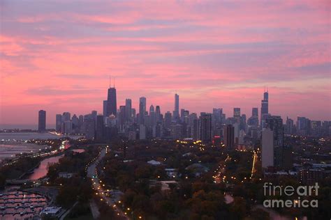 Chicago Skyline Sunset Photograph By Michael Paskvan Fine Art America