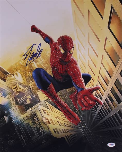 Stan Lee Signed Spider Man 16x20 Photo Psa Coa Pristine Auction