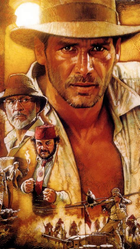 Indiana jones is an american media franchise based on the adventures of dr. Indiana Jones and the Last Crusade (1989) Phone Wallpaper ...