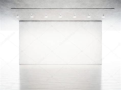 Photo Exhibition Modern Gallery Blank Concrete Wall In Contemporary