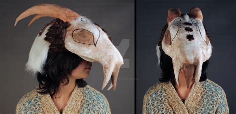 Cat Skull Mask With Ram Horns By Theneverendingpit On Deviantart