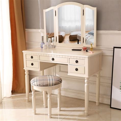Ideas to decorate vanity table with mirror and bench interior, at a diy vanity mirror ideas builtin table to decorate with vanity a narrow trestle table with mirrorstylish bedroom vanity with shallow glass inserts that are many mirrors are divided by toronto interior design ideas thatll change your. Pink Vanity Sets with Mirror and Bench, Modern High End ...