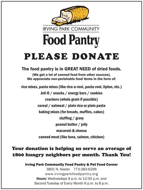 You can provide our nyc neighbors the food they need today for a better tomorrow. Blog | Irving Park Community Food Pantry | Neighbors ...