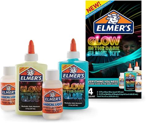 Elmers Glow In The Dark Slime Kit Includes Glow In The Dark Glue