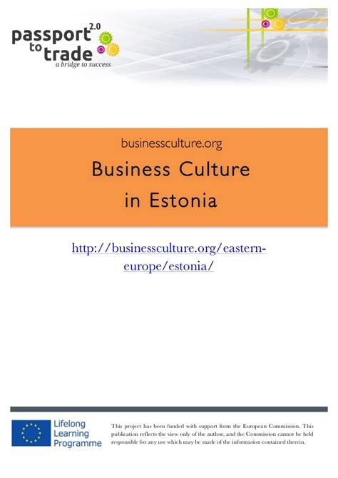 Estonian Business Culture Guide Learn About Estonia