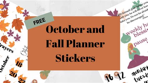 Free Fall Planner Stickers Printable Blessed Farm Mama Life