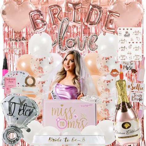 Buy Partyville Bachelorette Party Decorations 120 Pc Bridal Shower Decorations W Bride To Be