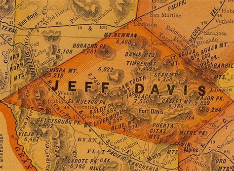 Jeff Davis County Texas History Cities And Towns Parks Vintage Maps