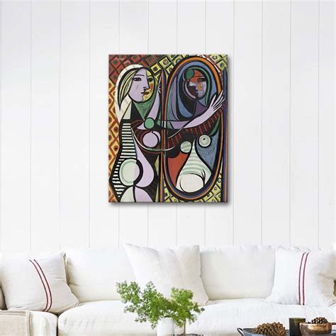 Girl Before A Mirror By Pablo Picasso As Art Print Canvastar