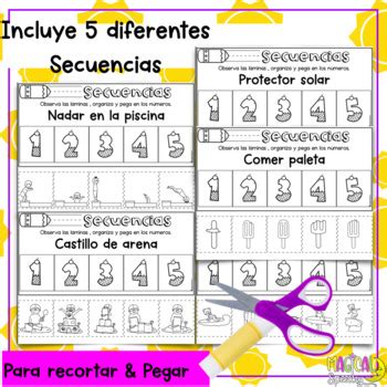 Secuencias Verano Spanish Step Summer Sequencing For Speech Therapy