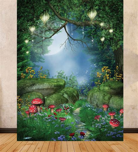 Enchanted Forest Magical Mystical Theme Large Party Backdrop Scene