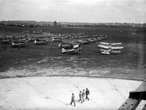11th June 1935 Hendon London Planes Lined Up At Hendon Aerodrome