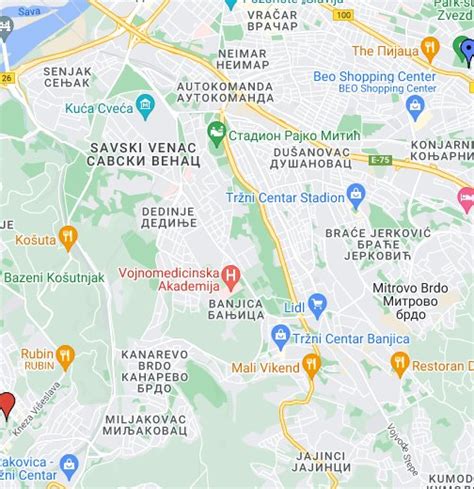 Mapa Ulica Beograd