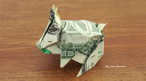 Dollar Origami Pig Dollar Bill Origami Origami Pig Dollar Origami
