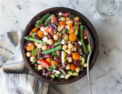 3 bean salad recipe healthy. Mediterranean Three Bean Salad | Healthy Nibbles & Bits