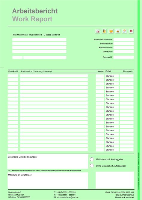 Load more similar pdf files. Rapportzettel Formular im PDF Format A4H