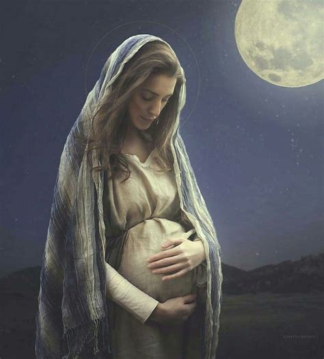 Mother Mary Pregnant Painting Mary And Jesus Blessed Mother Mary