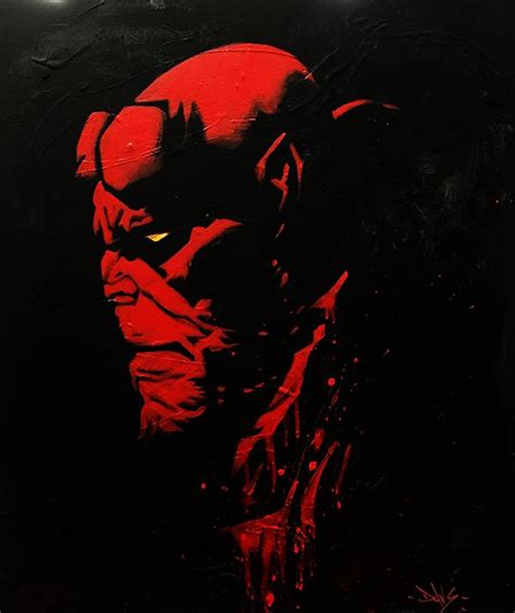 Hellboy Marvel Peinture By Dave Baranes In 2021 Hellboy Marvel