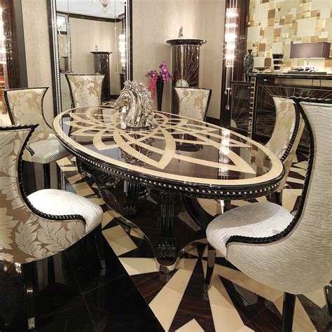 Grand Opulant Inlaid Macassar Tables Taylor Llorente Furniture Dining