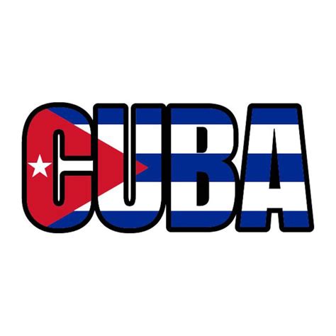 Cuba Flag Word Art Vector Cuban Eps Dxf Svg Png Vinyl Etsy