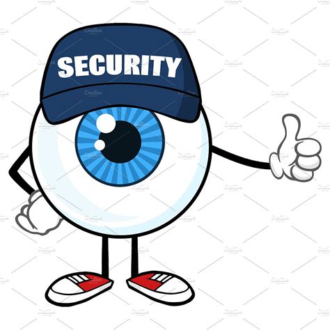 Download security guard pictures and use any clip art,coloring,png graphics in your website, document or presentation. Blue Eyeball Security Guard ~ Illustrations ~ Creative Market
