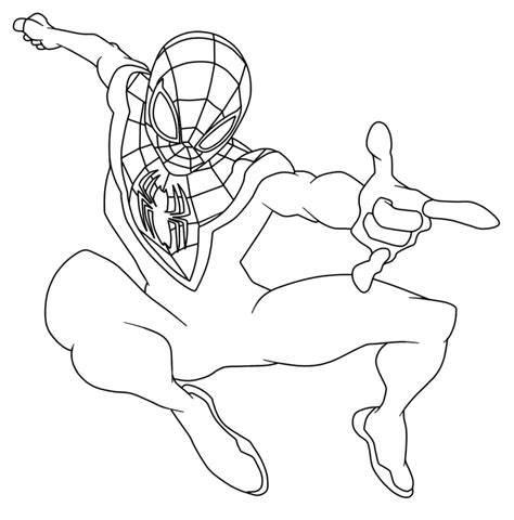 Desenhos De Homem Aranha Miles Morales Para Colorir E Imprimir