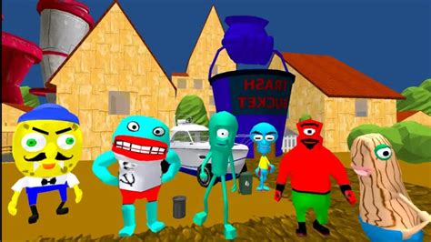 Plankton Gang Secret Sponges Neighbor Escape 3d Gameplay 11 Youtube