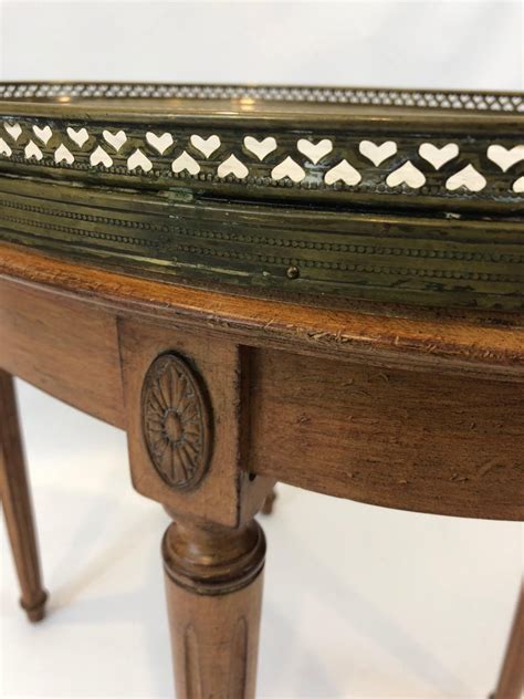 Favorite this post jul 31 haverty's midtown coffee table Classic Vintage Fruitwood Oval Coffee Table with Marble ...