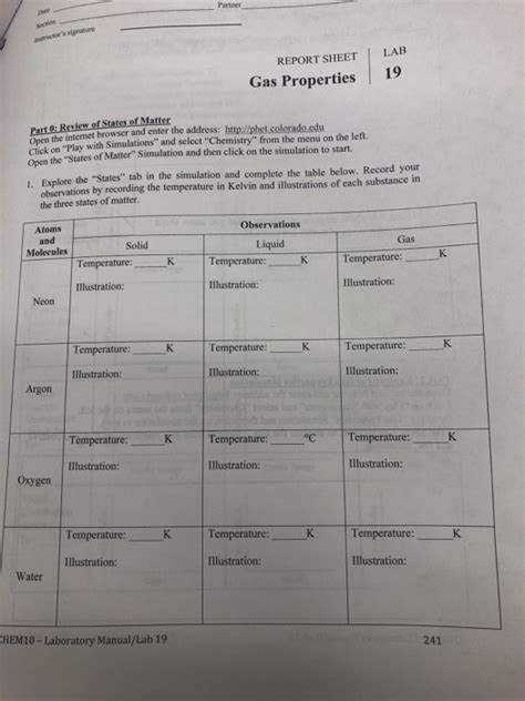 Then check molarity with the concentration meter. Solved: Partner REPORT SHEET LAB Gas Properties 19 Open Th ...