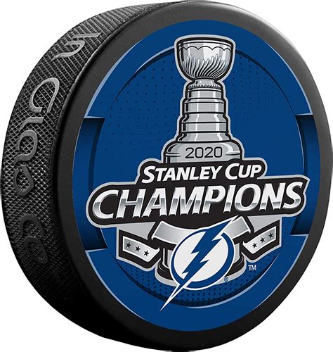 tampa bay lightning unsigned inglasco 2020 stanley cup champions logo hockey puck