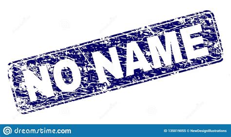 Grunge No Name Framed Rounded Rectangle Stamp Stock Vector Illustration Of Rectangle Blue