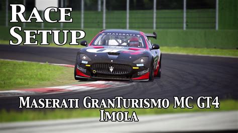 Assetto Corsa Race Setup Maserati GranTurismo MC GT4 Imola Base