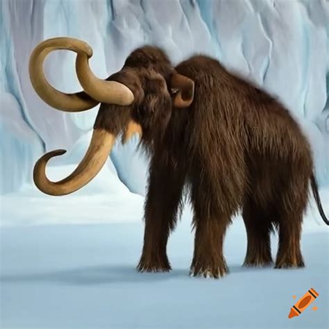 Wooly Mammoth In Ice Age