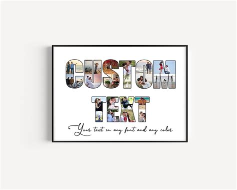 Custom Photo Collage Name Photo Collagecustom Letter Collage
