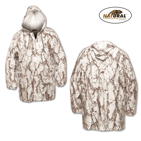 Natural Gear Snow Camo Cover Up Parka 2x3x Field Supply