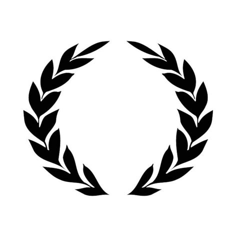 Olive Branch Wreath Vector Logo Design Element Emblem Label Sticker