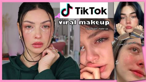 trying crying girl makeup tiktok viral trend 🥹 cryinggirl viralmakeup youtube