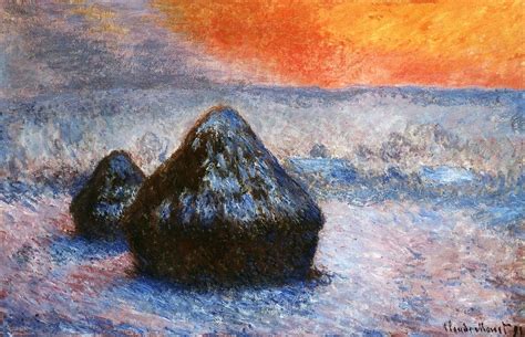 First of all, the painting was really small. Fuck Yeah Impressionism • Claude Monet - Haystacks (Snow ...