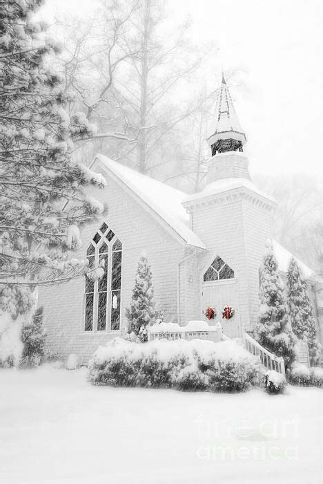 Beautiful White Church With Snow Beautiful American Landscapes Pi