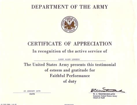 Army Certificate Of Achievement Template 5 Templates Pertaining To