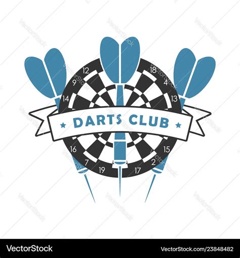 Darts Club Logo Royalty Free Vector Image Vectorstock