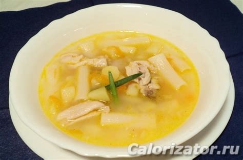 Суп куриный с макаронами и картофелем - калорийность, состав, описание ...